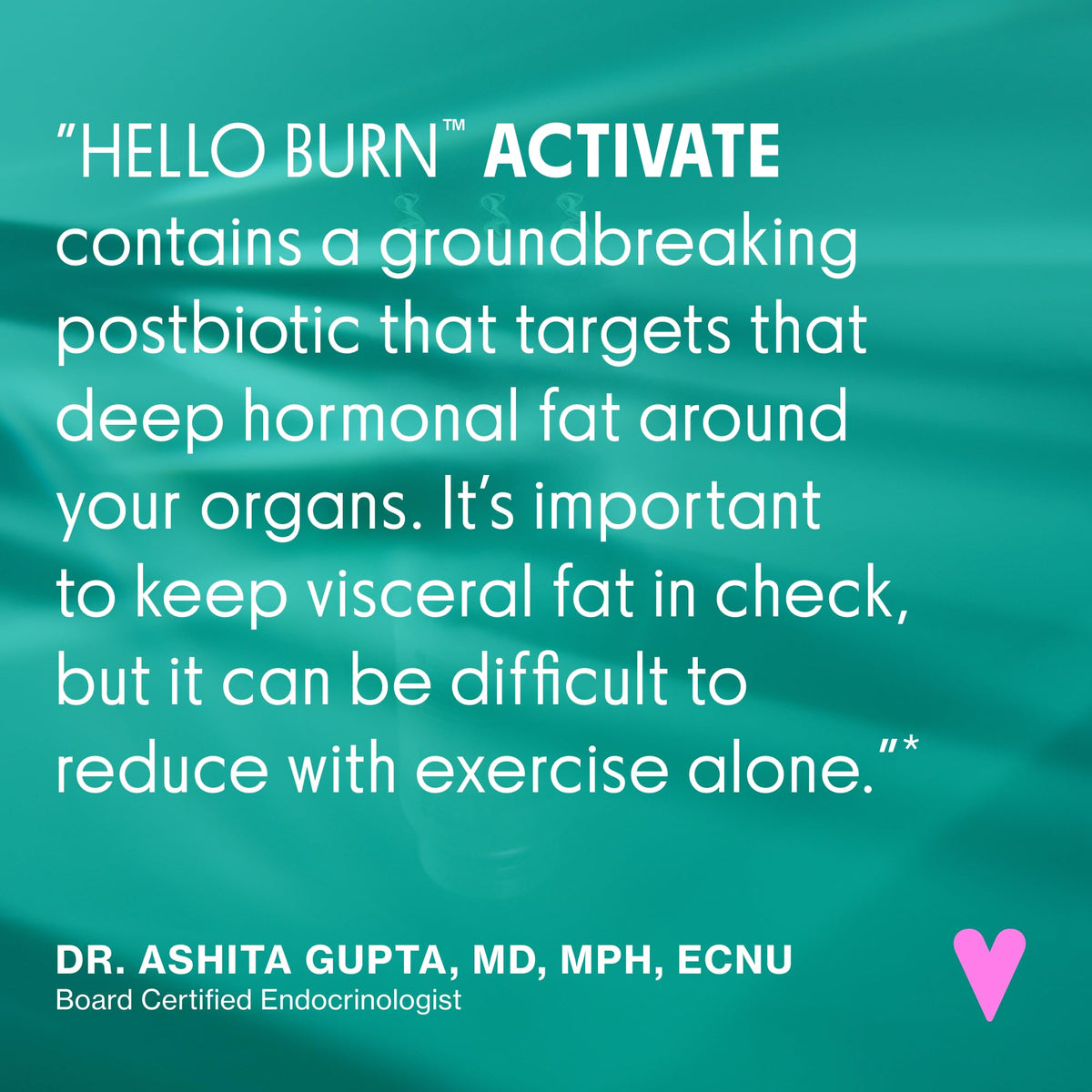 Love Wellness Hello Burn Activate | Support Visceral Fat Burn with HT BPL1 Postbiotic | Supports Healthy Waist Circumference, Longevity and Metabolic Wellness | 30 Count - FENGGESTORE20