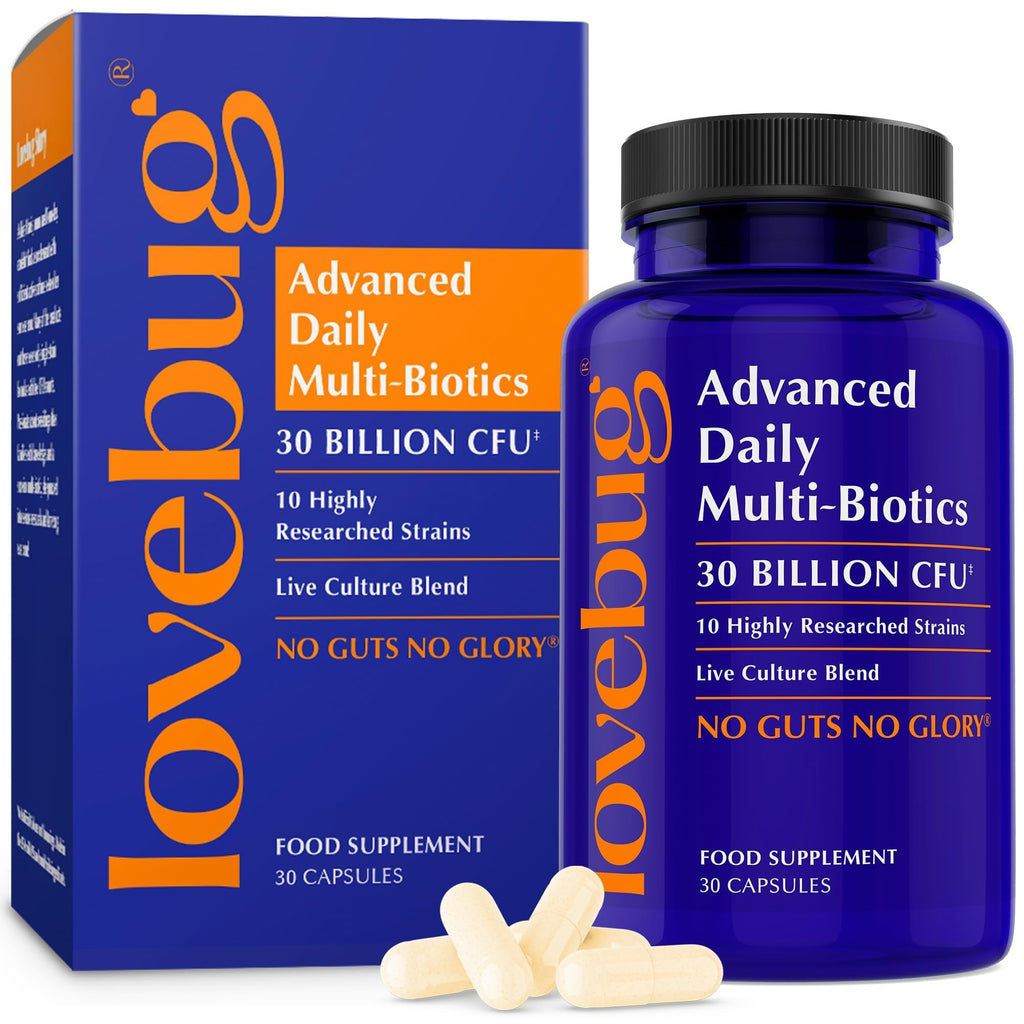 LOVEBUG Award Winning Maximum Strength | Rebuild & Restore Immune and Digestive Microbiome | 10 Clinically Studied Strains for Constipation - FENGGESTORE20