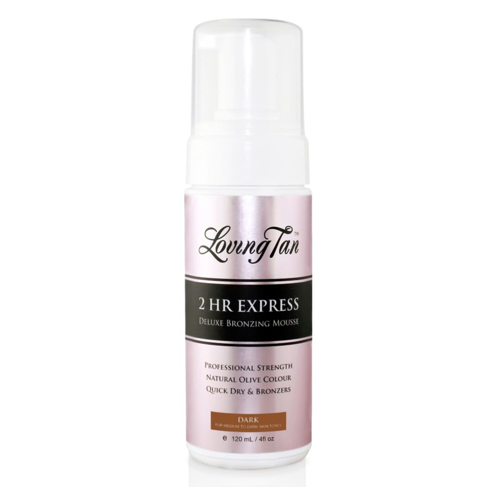 Loving Tan 2 HR Express Self Tanning Mousse, Dark - Streak Free, Natural, Professional Quality - 5+ Sunless Self Tanner - FENGGESTORE20