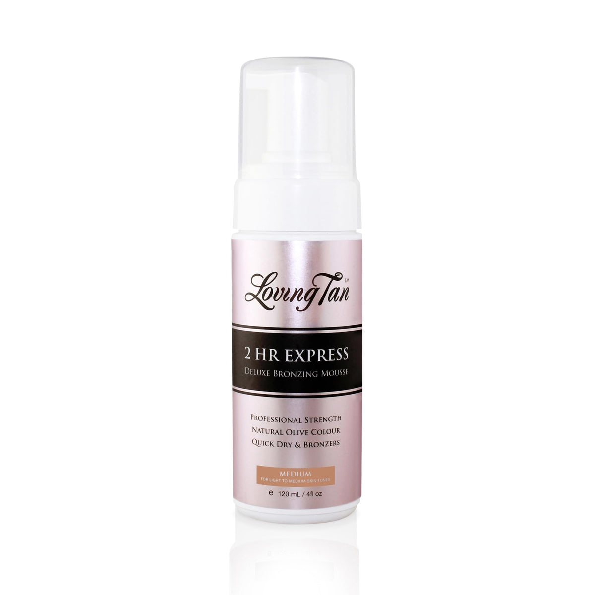 Loving Tan 2 HR Express Self Tanning Mousse, Medium - Streak Free, Natural, Professional Quality - 5+ Sunless Self Tanner Applications per Bottle - FENGGESTORE20