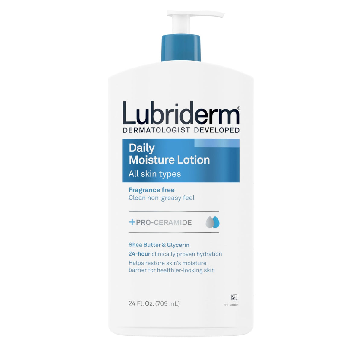 Lubriderm Fragrance Free Daily Moisture Lotion + Pro-Ceramide, Shea Butter & Glycerin - FENGGESTORE20