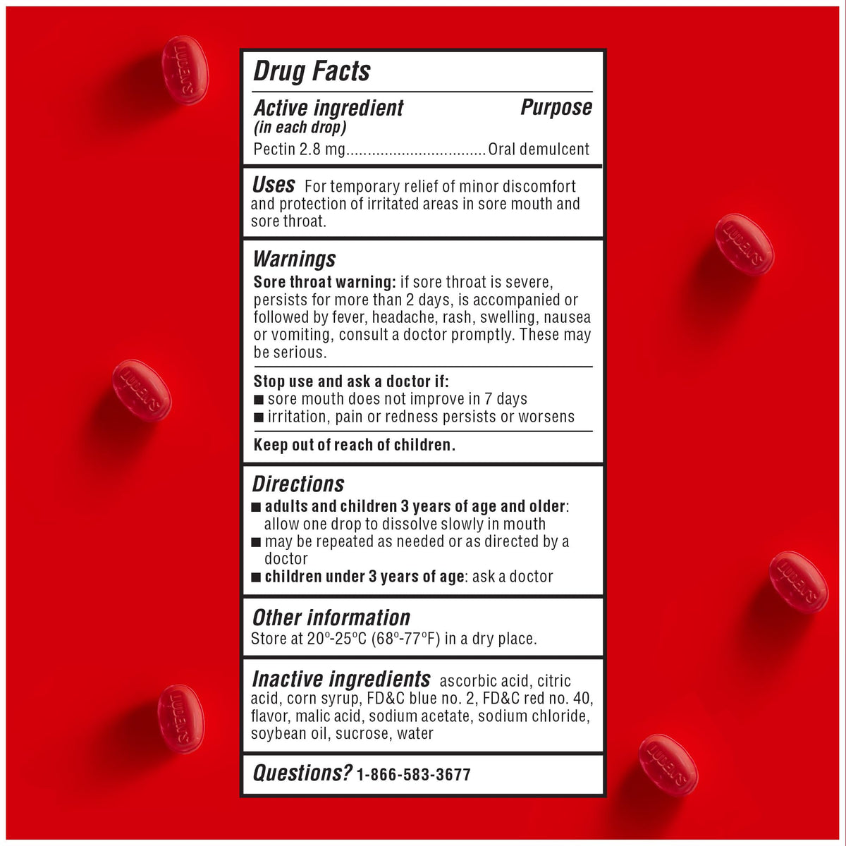 Luden's Sore Throat Relief Lozenges for Minor Everyday Irritation & Dry Mouth, Wild Cherry Flavored Drops, 30 Count - FENGGESTORE20