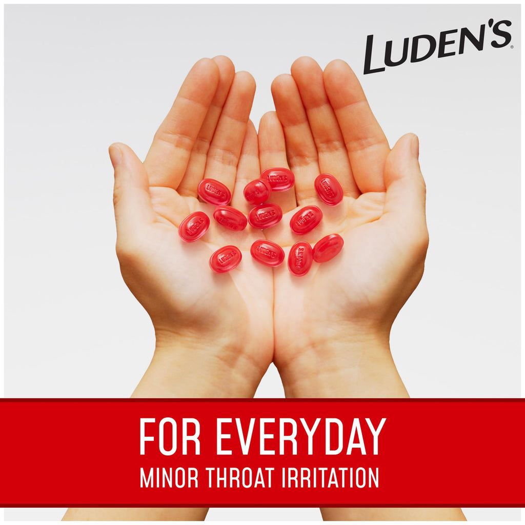Luden's Sore Throat Relief Lozenges for Minor Everyday Irritation & Dry Mouth, Wild Cherry Flavored Drops, 30 Count - FENGGESTORE20