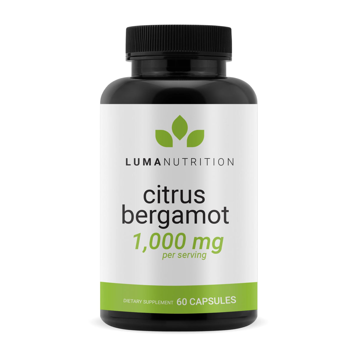 Luma Nutrition Citrus Bergamot 1000mg Per Serving - Citrus Bergamot Supplement - Heart Health Support - Made in the USA - Veteran Owned - 60 Capsules, 30 Servings - FENGGESTORE20