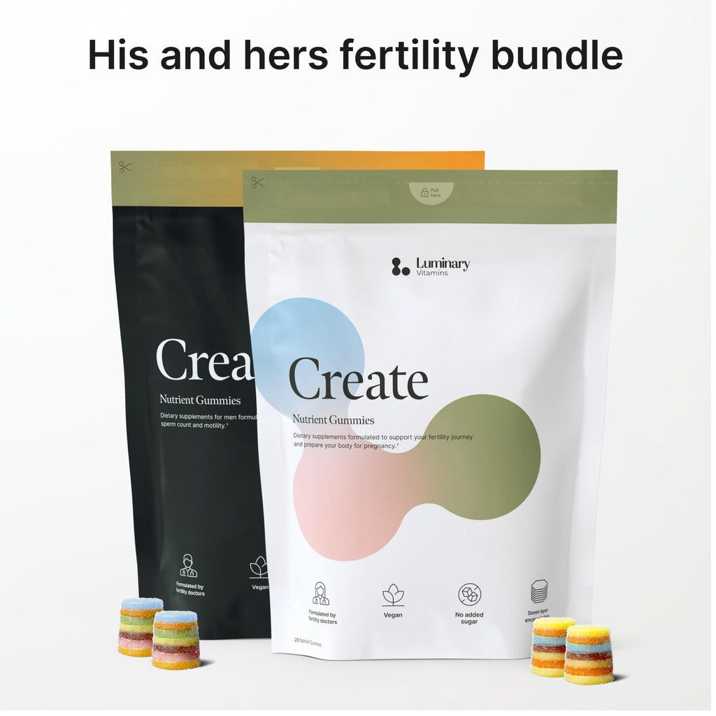 Luminary Vitamins Create for Men | IVF-Doctor Formulated Male Fertility Gummies | 300 mg CoQ10, 900 mg L-Carnitine, 10 mg Lycopene | Supports Sperm Health | Vegan & No Added Sugar (28 Day Supply) - FENGGESTORE20