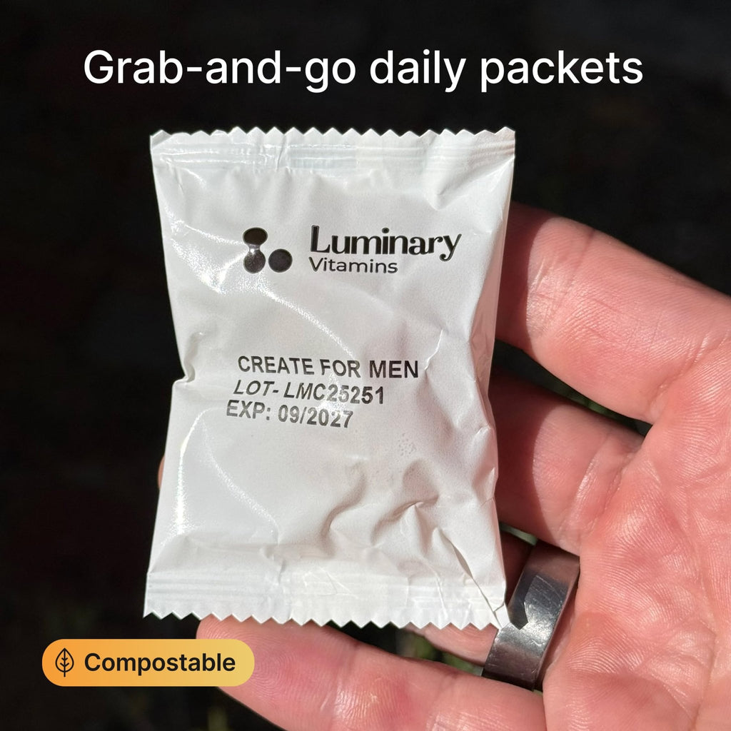 Luminary Vitamins Create for Men | IVF-Doctor Formulated Male Fertility Gummies | 300 mg CoQ10, 900 mg L-Carnitine, 10 mg Lycopene | Supports Sperm Health | Vegan & No Added Sugar (28 Day Supply) - FENGGESTORE20