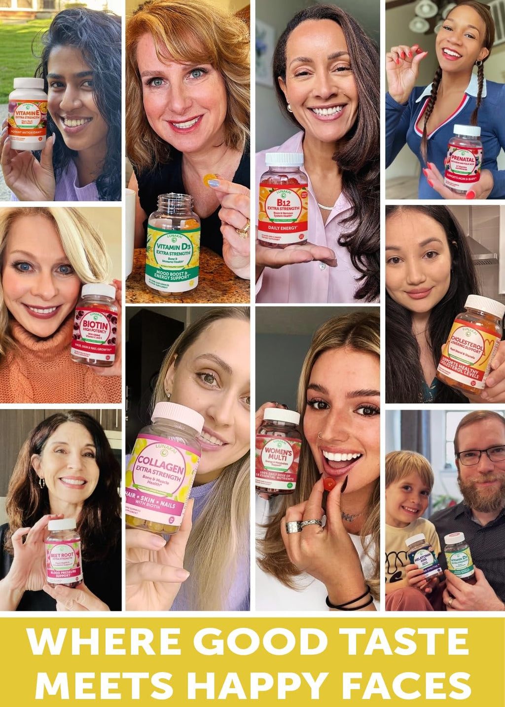 Lunakai USA Made Collagen Peptides Gummies - 200mg Non-GMO Anti-Aging Formula with Biotin, Zinc, Vitamins C - FENGGESTORE20