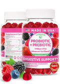 Lunakai USA Made Prebiotic + Probiotic Gummies for Women and Men - High Potency 5 Billion CFUs with Fibers - FENGGESTORE20