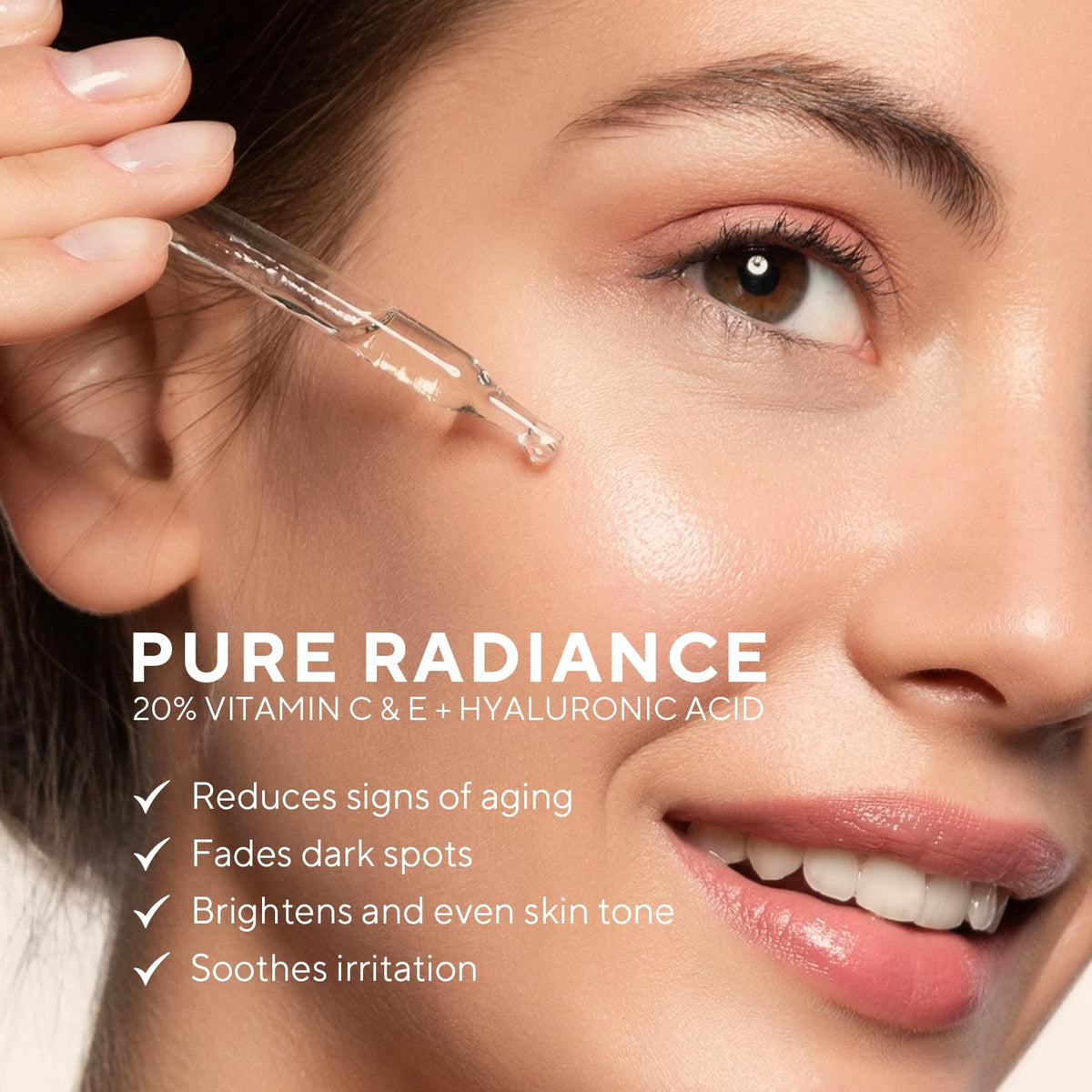 Lupure Professional Vitamin C Face Serum 20%, Anti Aging Facial Super Vit C Serum with Ascorbic Acid Hyaluronic Acid & Vitamin E for Dark Spots, - FENGGESTORE20