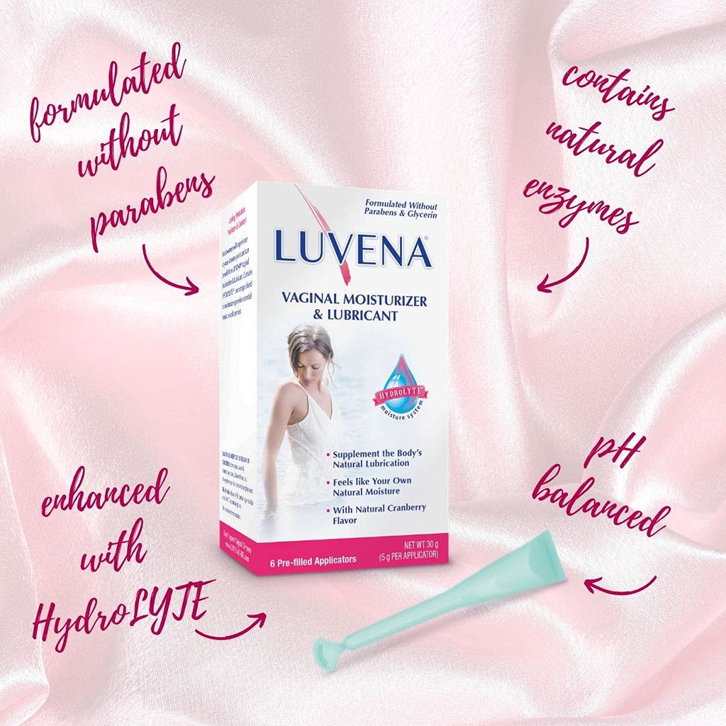 LUVENA Vaginal Moisturizer for Women, Long-Lasting, Intimate Care, Feminine Hydration, Menopause Support, Relieve Dryness & Irritation, Pre-Filled Applicators, pH Balanced, Water-Based, 30g (1 pack) - FENGGESTORE20