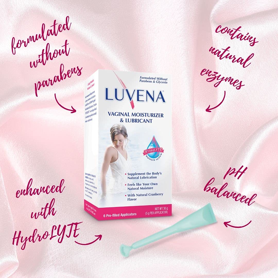 LUVENA Vaginal Moisturizer for Women, Long-Lasting, Intimate Care, Feminine Hydration, Menopause Support, Relieve Dryness & Irritation, Pre-Filled Applicators, pH Balanced, Water-Based, 30g (1 pack) - FENGGESTORE20