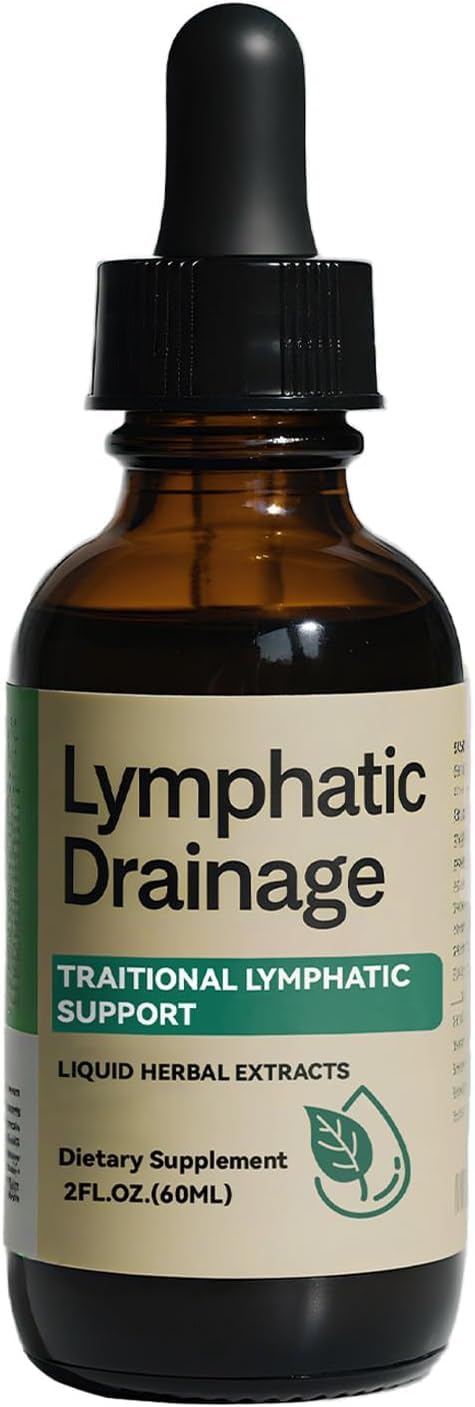 Lymphatic Drainage Drops, 2000mg Herbal Blend with Elderberry & Echinacea Dandelion，– Supports Lymphatic Drainage, Immune System & Detox 2 fl oz (1pcs) - FENGGESTORE20
