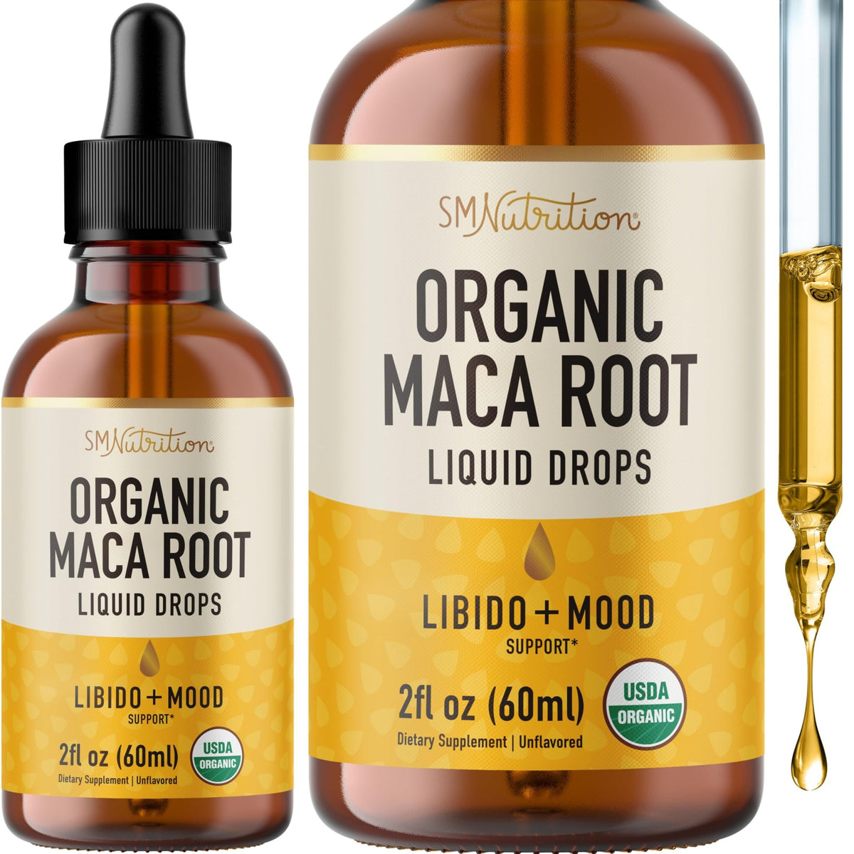 Maca Root Liquid Drops for Organic Energy Support for Women & Men | 2 Fluid Ounces | Support Hormone Balance, Mood, Energy & Fitness - FENGGESTORE20