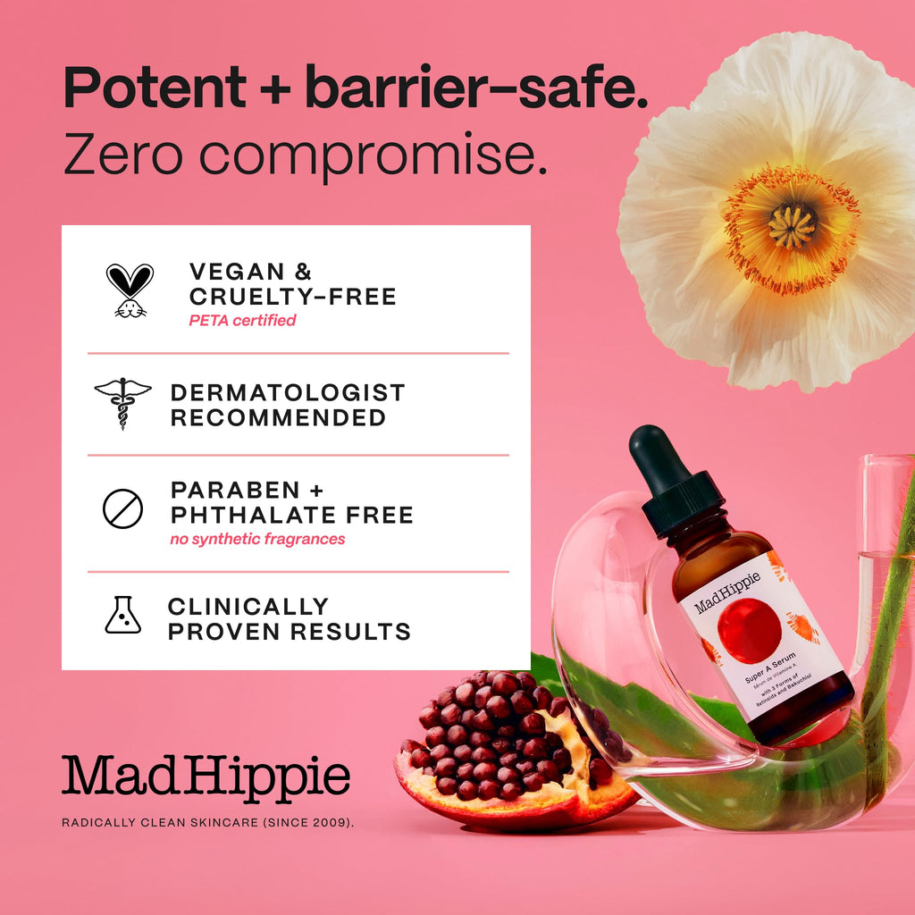 Mad Hippie Super A Retinol Serum for Face – Potent Skin Repair & Anti-Aging Serum with 3 Retinoids, Bakuchiol - FENGGESTORE20