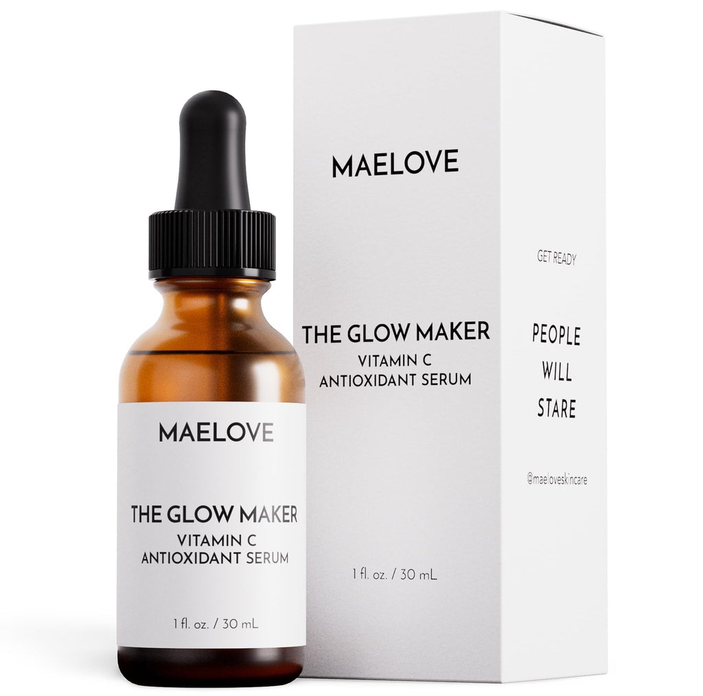 MAELOVE Glow Maker Vitamin C Serum with Vitamin E, Ferulic Acid & Hyaluronic Acid, Award-Winning Brightening - FENGGESTORE20