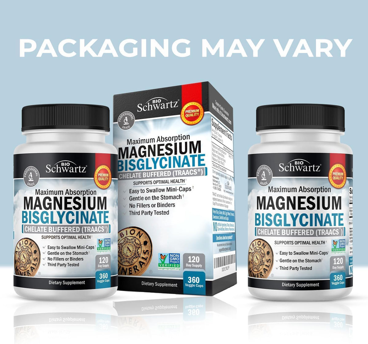 Magnesium Bisglycinate Chelated Supplement - High Absorption Magnesium Glycinate Supplement for Women and Men - Sleep, Muscle, Bone & Joint Support - FENGGESTORE20