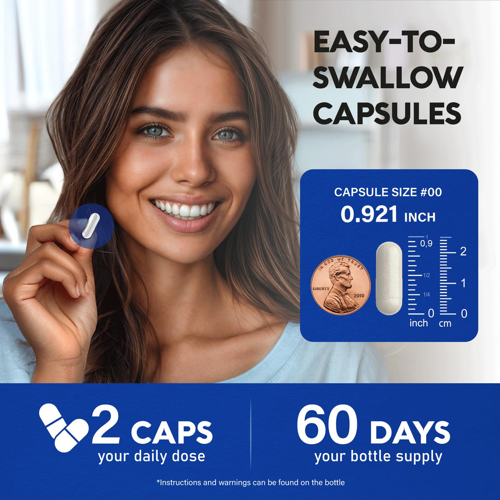 Magnesium Citrate Capsules 1000mg | High Absorption Supplement - Sleep, Muscle & Heart Support - Vegan | Non-GMO - Made in USA - As Powder - FENGGESTORE20