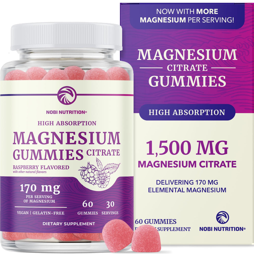 Magnesium Citrate Gummies | Extra Strength for Calm, Relaxation & Digestion | High Absorption Magnesium Gummies for Adults | Vegan, Non-GMO - FENGGESTORE20