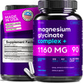 Magnesium Glycinate 1160mg + Aloe Vera, D3 & K2 Complex 90 Capsules - High Absorption, Non-Laxative - Supports, Muscle Function & Healthy Metabolism Chelated Formula - FENGGESTORE20