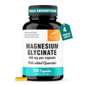 Magnesium Glycinate 400mg High Absorption Capsules with Quercetin | Quality Sleep, Relaxation & Muscle Health Supplement for Women and Men | Chelated Magnesium 120 Count - FENGGESTORE20