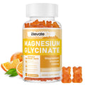 Magnesium Glycinate Gummies 1000mg - Sugar Free Magnesium Potassium Supplement with Vitamin D, B6, CoQ10 for Calm Mood & Sleep Support - 60 Orange Gummies - FENGGESTORE20