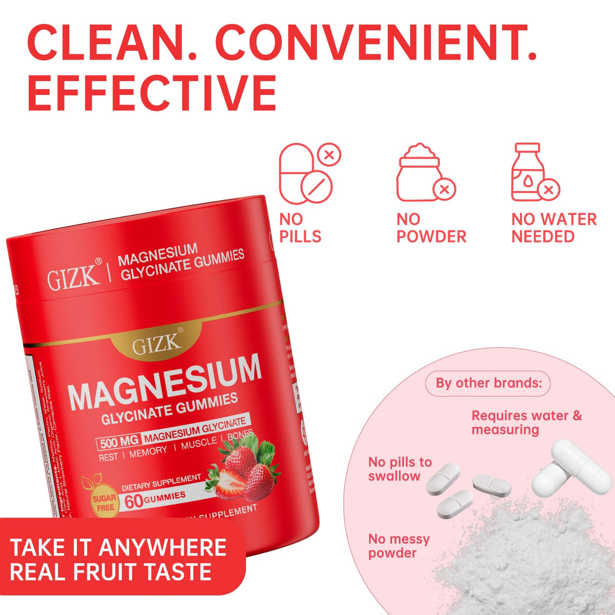Magnesium Glycinate Gummies 500mg – Sugar Free Magnesium Gummies with L-Theanine - Sleep, Calm, Stress Relief for Adults & Kids 4+ - FENGGESTORE20