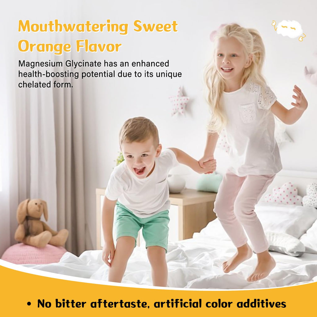 Magnesium Glycinate Gummies for Kids & Adults - Magnesium Glycinate 300mg Chewable Supplement - Promotes Sleep, Muscle, Relaxation (60Count) - FENGGESTORE20