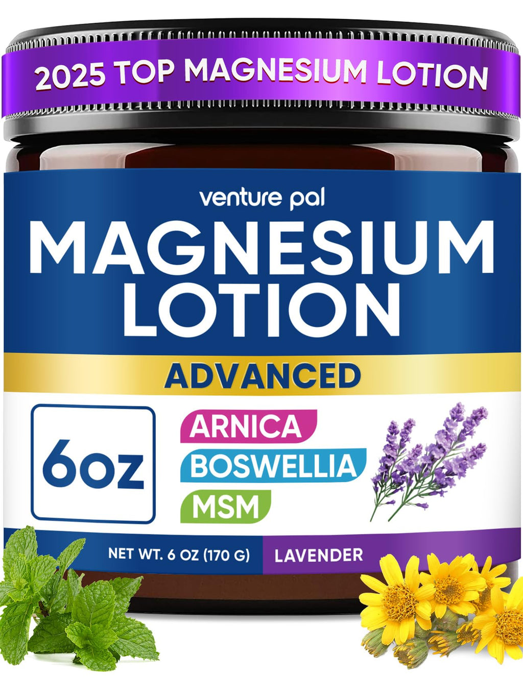 Magnesium Lotion with Arnica, MSM & Boswellia – Cooling Magnesium Cream – Lightweight Moisturizing Lotion - FENGGESTORE20
