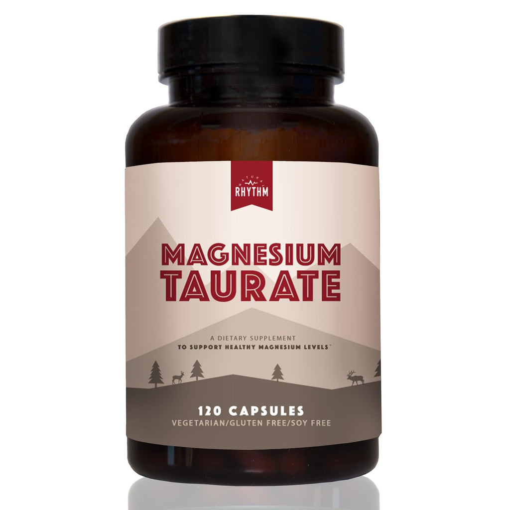 Magnesium Taurate 750mg (150mg Elemental Magnesium) – 120 Vegetarian Capsules – High-Absorption Magnesium Taurate Supplement for Heart, Muscle, and Nerve Support - FENGGESTORE20