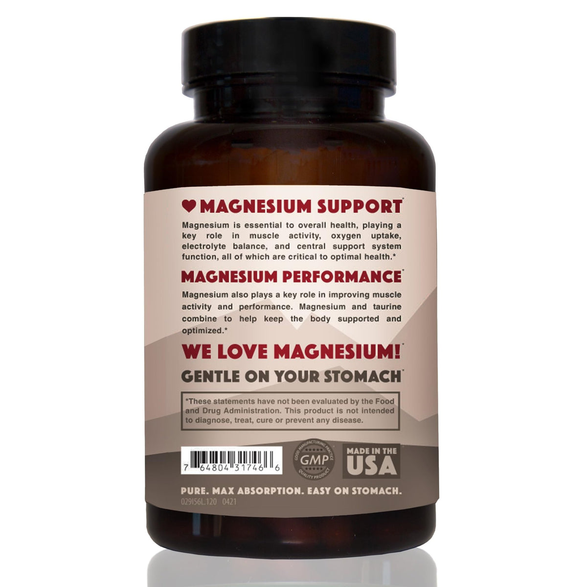 Magnesium Taurate 750mg (150mg Elemental Magnesium) – 120 Vegetarian Capsules – High-Absorption Magnesium Taurate Supplement for Heart, Muscle, and Nerve Support - FENGGESTORE20