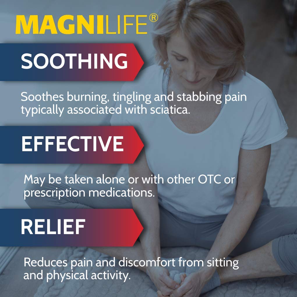 MagniLife Leg & Back Pain Relief Tablets,125 Ct, Fast-Acting Pain Relief Naturally Soothes Burning, Tingling & Stabbing Aches, Symptomatic or Preventative, Non-Habit Forming Quick-Dissolve Tablets - FENGGESTORE20