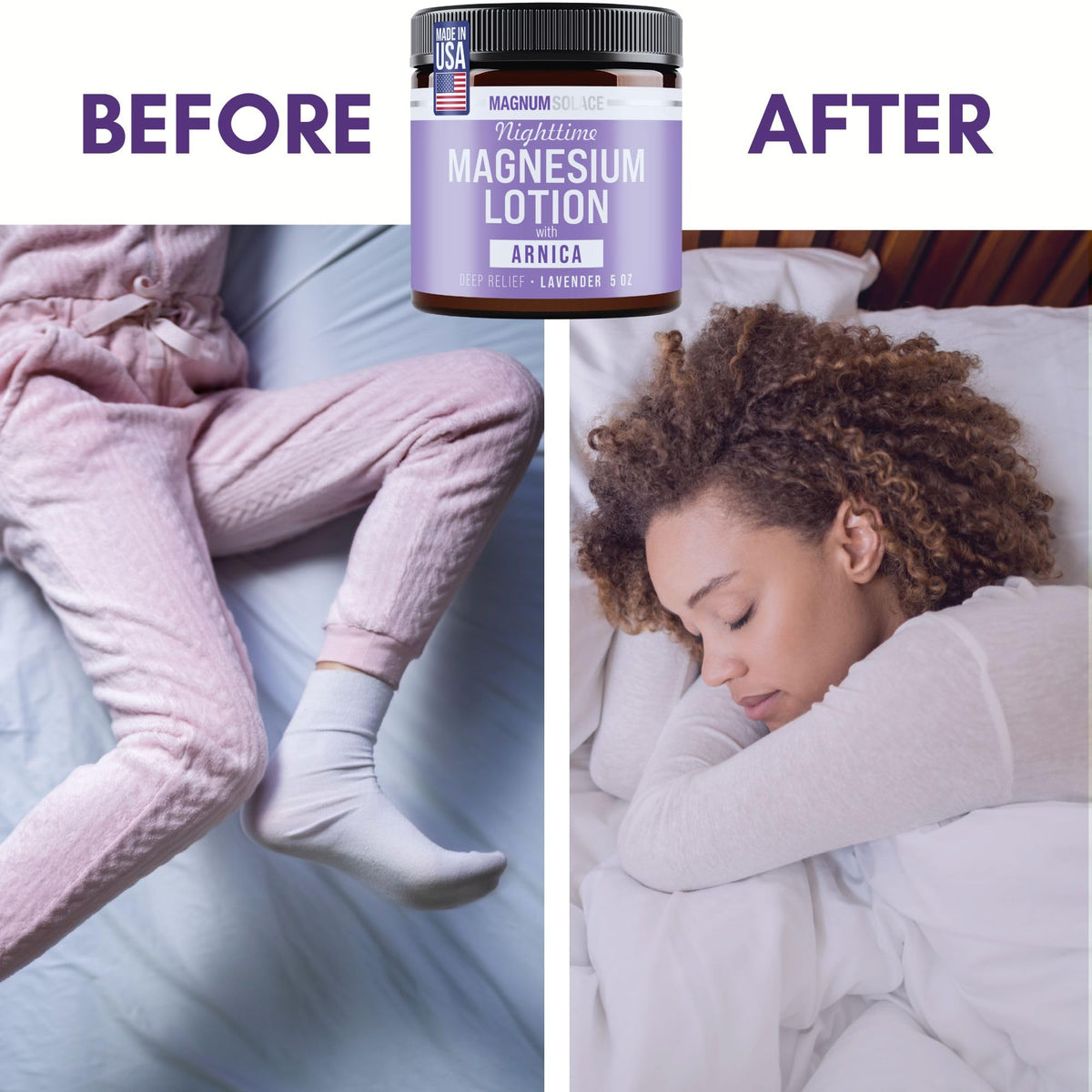 Magnum Solace Nighttime Magnesium Lotion with Arnica – Highly Concentrated Magnesium - FENGGESTORE20