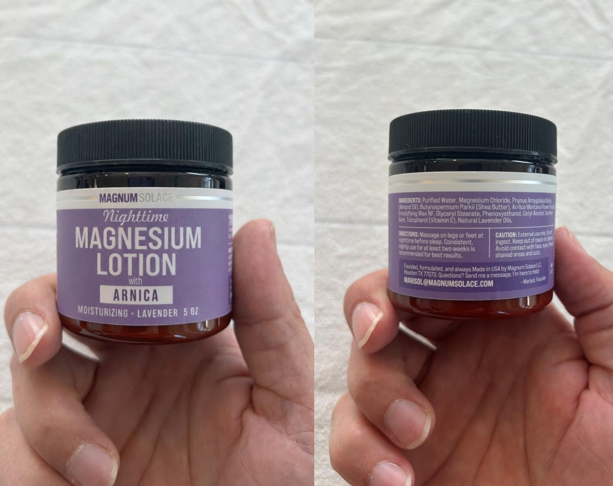 Magnum Solace Nighttime Magnesium Lotion with Arnica – Highly Concentrated Magnesium - FENGGESTORE20