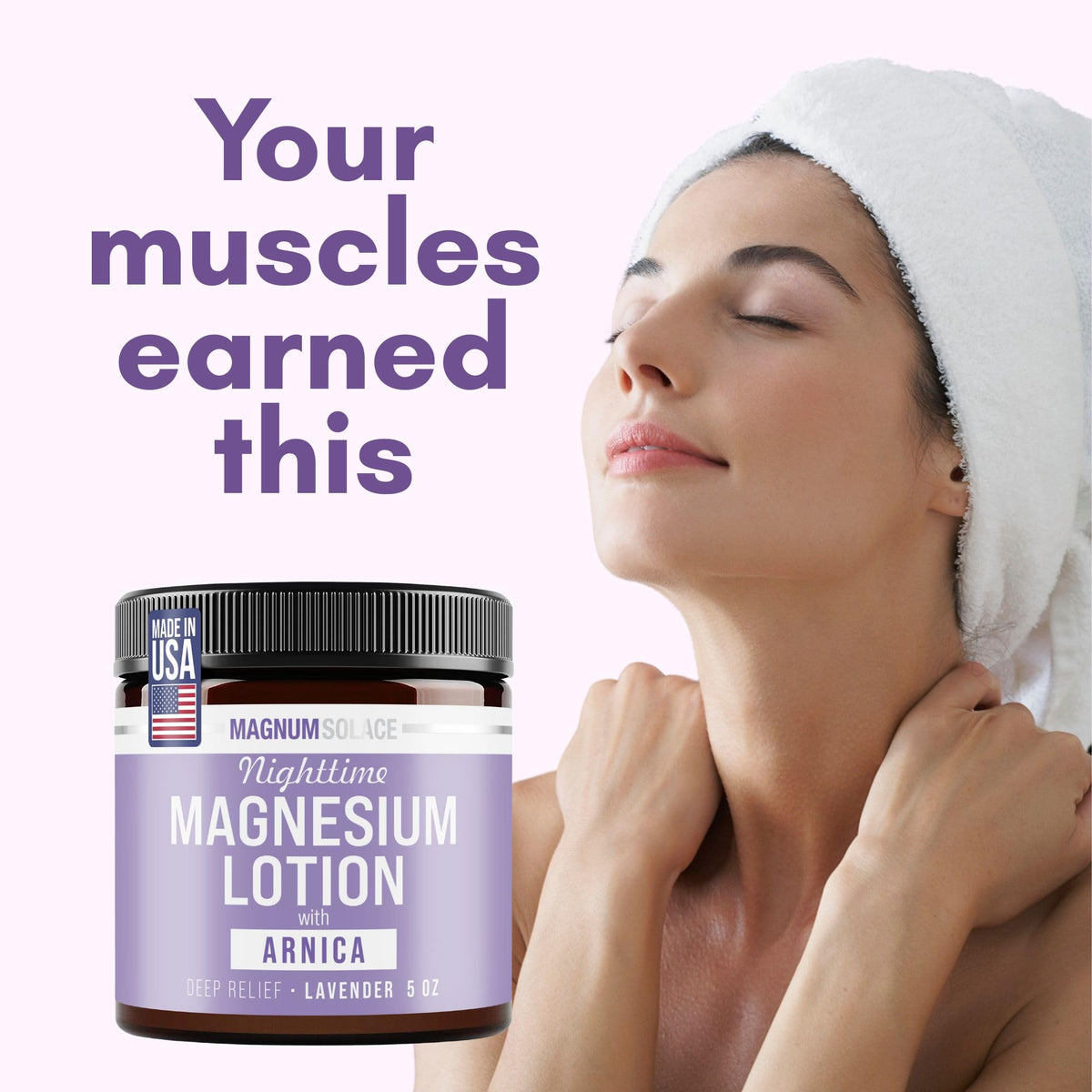 Magnum Solace Nighttime Magnesium Lotion with Arnica – Highly Concentrated Magnesium - FENGGESTORE20