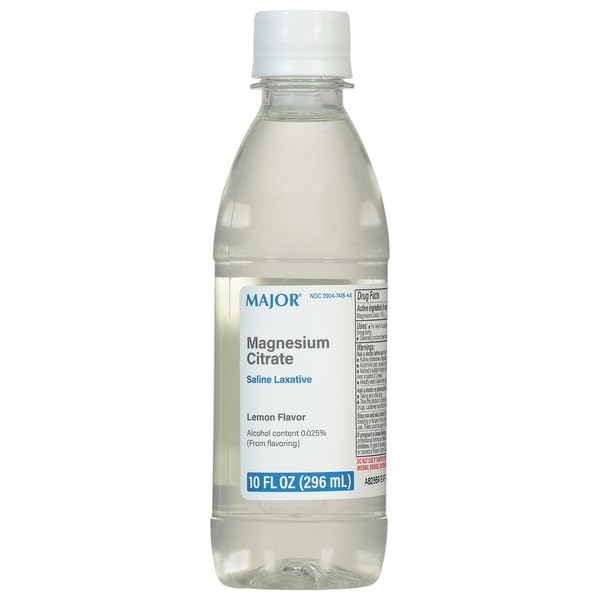Major Magnesium Citrate Saline Laxative - Helps Relieve Occasional Constipation (Irregularity) - Lemon Flavor - 10 Fl. Oz. (1 Pack) - FENGGESTORE20