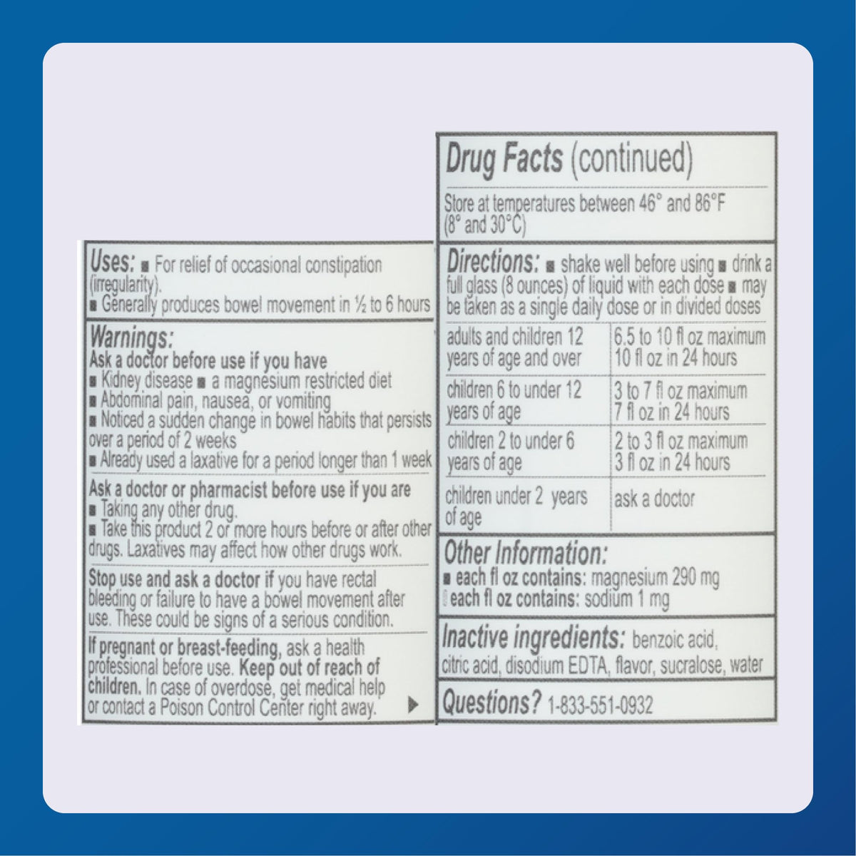 Major Magnesium Citrate Saline Laxative - Helps Relieve Occasional Constipation (Irregularity) - Lemon Flavor - 10 Fl. Oz. (1 Pack) - FENGGESTORE20