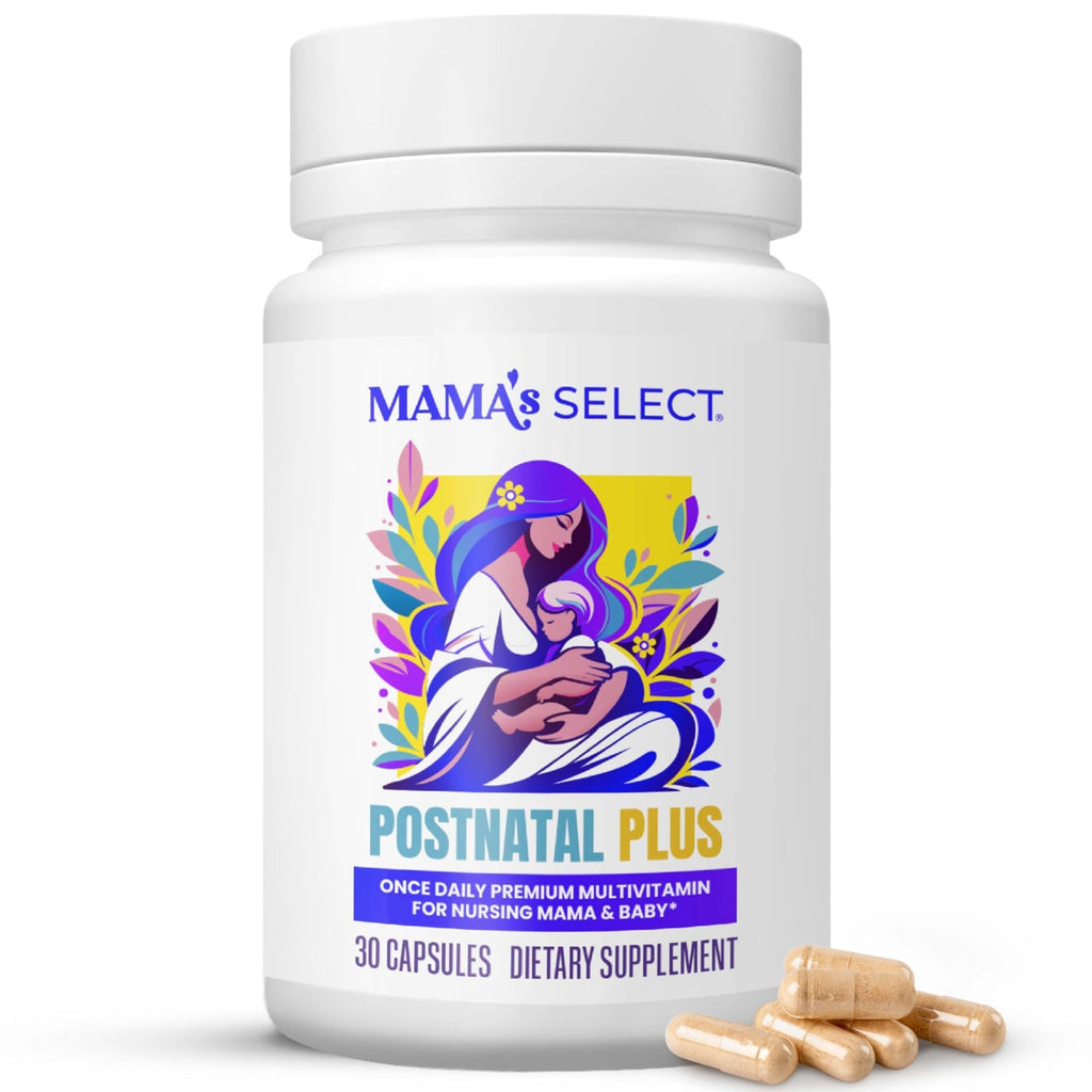 Mama's Select Postnatal Vitamins – Boosts Hair Recovery, Milk Supply, & Wellness – Allergen-Free, Vegan, MTHFR Friendly, Methylated Folate & B Vitamins, - FENGGESTORE20