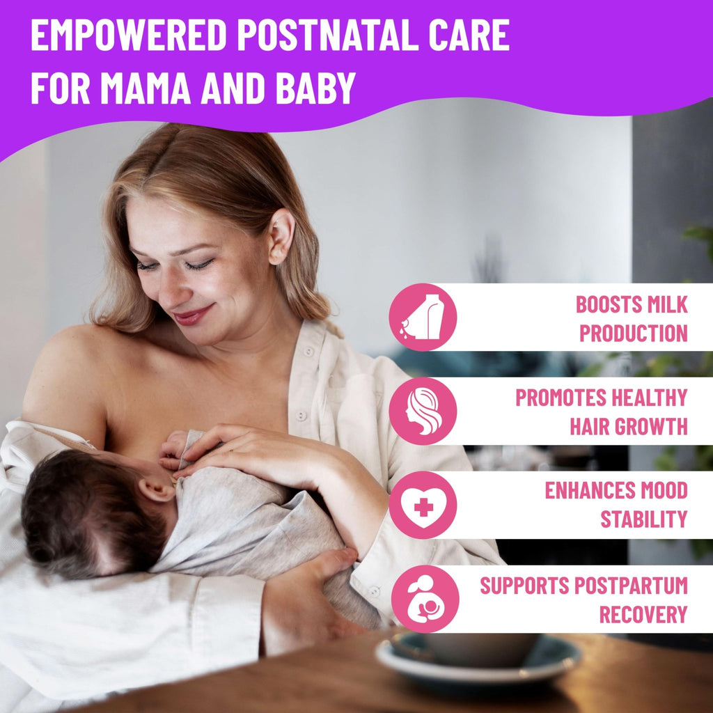 Mama's Select Postnatal Vitamins – Boosts Hair Recovery, Milk Supply, & Wellness – Allergen-Free, Vegan, MTHFR Friendly, Methylated Folate & B Vitamins, - FENGGESTORE20