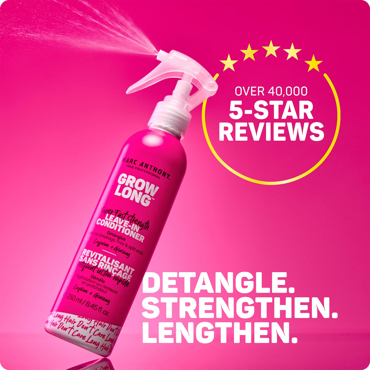 Marc Anthony Leave-In Hair Conditioner Spray for Long & Detangled Hair, Grow Long - Moisturizing & Deep Conditioning Detangler Spray - FENGGESTORE20