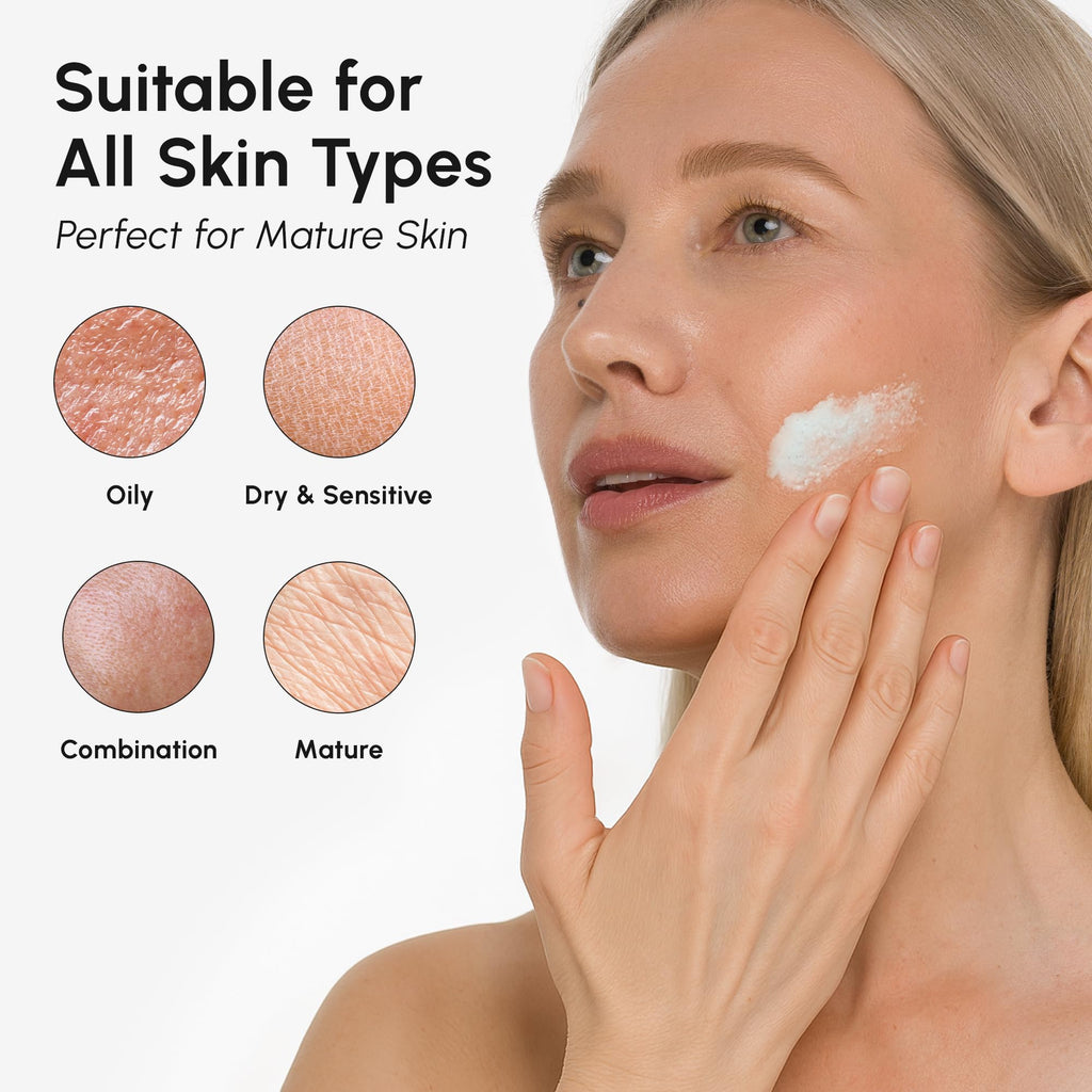MAREE Face Exfoliator – Microdermabrasion Facial Scrub & Exfoliating Face Wash for Women – Collagen & Glycolic Acid – Gentle Scrub and Exfoliant - FENGGESTORE20