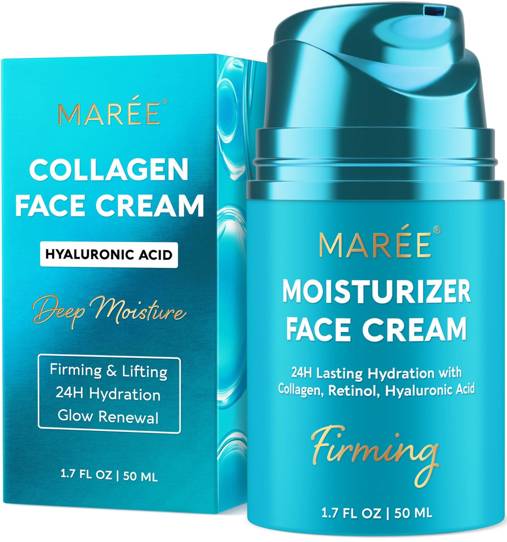 MAREE Face Moisturizer – Firming & Lifting Face Cream for Women with Collagen, Retinol & Hyaluronic Acid – Day & Night Anti-Aging Facial Wrinkle - FENGGESTORE20