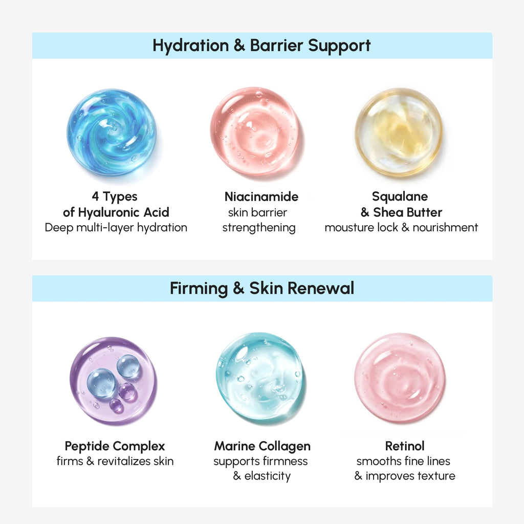 MAREE Face Moisturizer – Firming & Lifting Face Cream for Women with Collagen, Retinol & Hyaluronic Acid – Day & Night Anti-Aging Facial Wrinkle - FENGGESTORE20
