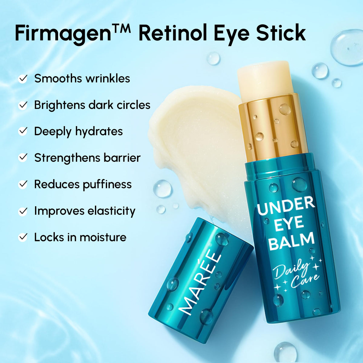 MAREE Under Eye Balm Stick with Retinol & Ceramide Complex – Facial Moisturizer for Dark Circles & Wrinkles - FENGGESTORE20