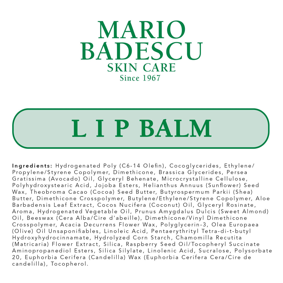 Mario Badescu Moisturizing Original Lip Balm for Dry Cracked Lips, Infused with Coconut Oil and Shea Butter, Ultra-Nourishing Lip Care Moisturizer for Soft, Smooth and Supple Lips, 0.35 Oz - FENGGESTORE20