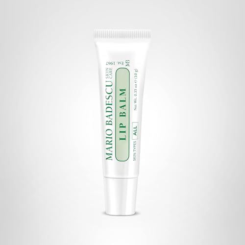 Mario Badescu Moisturizing Original Lip Balm for Dry Cracked Lips, Infused with Coconut Oil and Shea Butter, Ultra-Nourishing Lip Care Moisturizer for Soft, Smooth and Supple Lips, 0.35 Oz - FENGGESTORE20