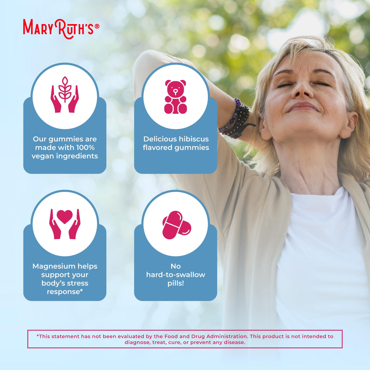 MaryRuth Organics Calm Magnesium Citrate Gummies | 2 Month Supply | Sugar Free | Magnesium Supplement for Adults - FENGGESTORE20