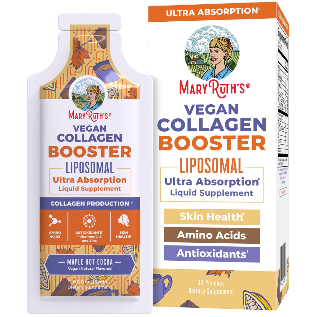 MaryRuth Organics Collagen Booster Liposomal | Sugar Free | Liquid Collagen Booster with VIT C, E, Zinc,Copper&Silica | Skin Care&Joint Support Supplement | Vegan | Non-GMO | Gluten Free | 14 Serving - FENGGESTORE20