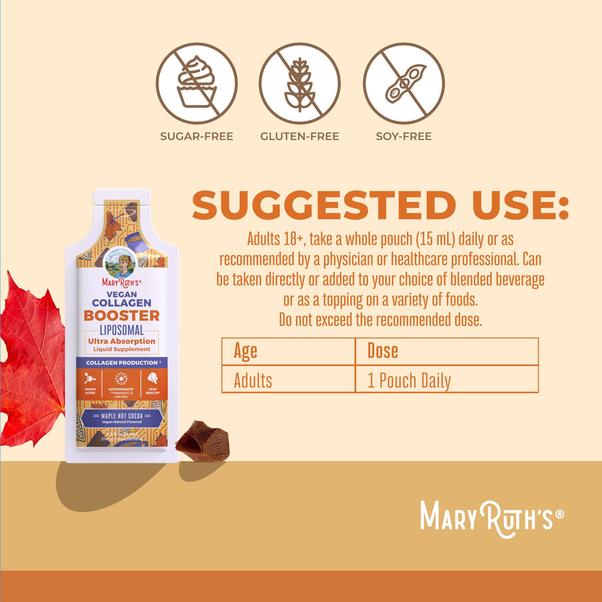 MaryRuth Organics Collagen Booster Liposomal | Sugar Free | Liquid Collagen Booster with VIT C, E, Zinc,Copper&Silica | Skin Care&Joint Support Supplement | Vegan | Non-GMO | Gluten Free | 14 Serving - FENGGESTORE20