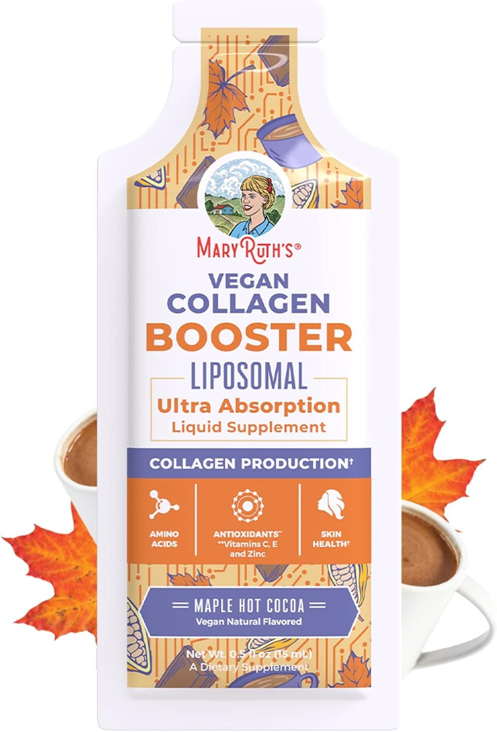 MaryRuth Organics Collagen Booster Liposomal | Sugar Free | Liquid Collagen Booster with VIT C, E, Zinc,Copper&Silica | Skin Care&Joint Support Supplement | Vegan | Non-GMO | Gluten Free | 14 Serving - FENGGESTORE20