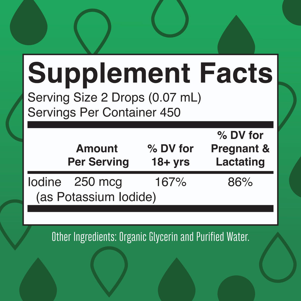 MaryRuth Organics Iodine Liquid Drops | Potassium Iodide | 1 Year Supply | 450 Servings | Thyroid Health | USDA Organic| - FENGGESTORE20